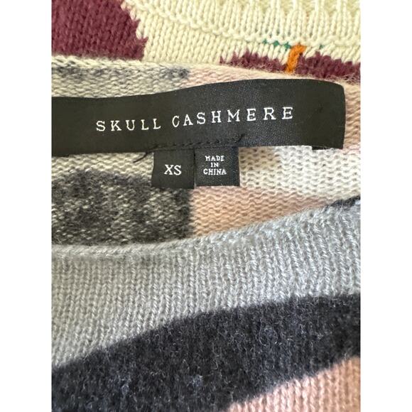 SKULL CASHMERE Scout Pink Gray Camo Cashmere Sweater XS - Picture 5 of 10